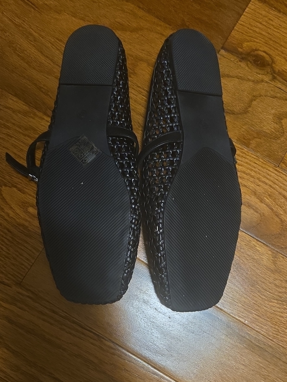 Black Woven Mary Jane Flats - Women - Picture 2 of 5